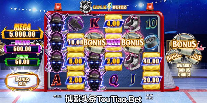 BetMGM's NHL Gold Blitz slot developed with DGC for New Jersey, USA and beyond.